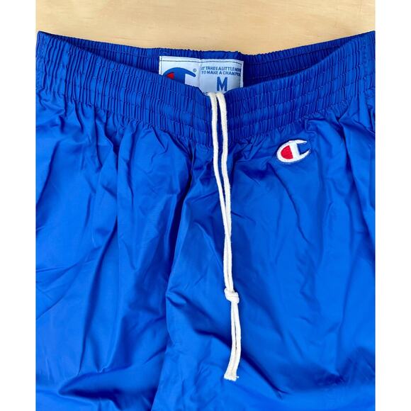 CHAMPION Pants Ankle Zip Windbreaker Track Joggers Sweatpants Men Blue SIZE M - Picture 4 of 6